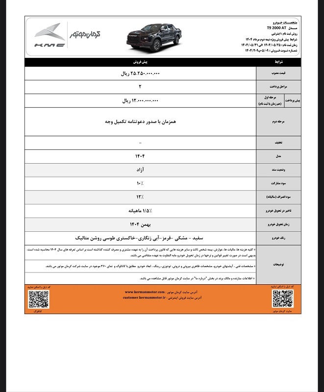 فروش ویژه نیمه دوم مرداد محصولات کرمان موتور به همراه سرویس‌های دوره‌ای رایگان